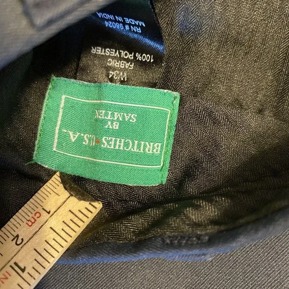 Britches USA Samtex Navy  Shorts 34 Performs  Pockets business casual Dress Golf - Picture 2 of 12